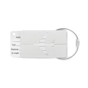 Etiquette à bagage en aluminium personnalisable - Fly Tag | Matt Silver