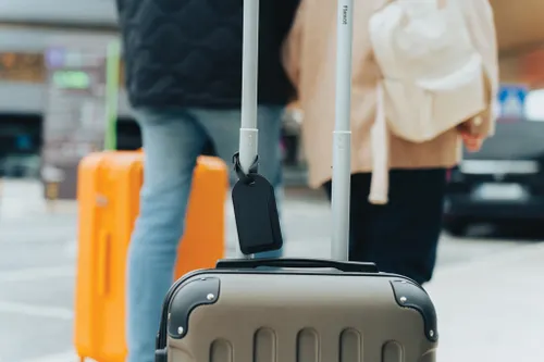 Etiquette à bagage publicitaire en RCS avec géolocalisation Globetrack - XD Collection