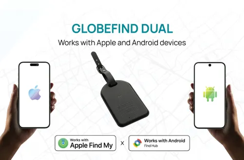 Étiquette à bagages avec géolocalisation Globefind Dual RCS - XD Collection