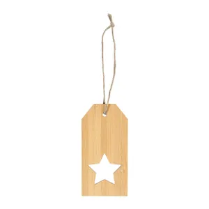 Étiquette cadeau en bambou, étoile - BamTag | Étoile