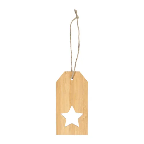 Étiquette cadeau en bambou, étoile - BamTag
