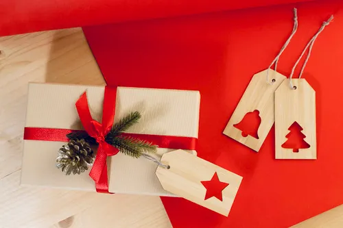 Étiquette cadeau en bambou, étoile - BamTag