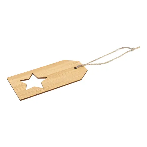 Étiquette cadeau en bambou, étoile - BamTag