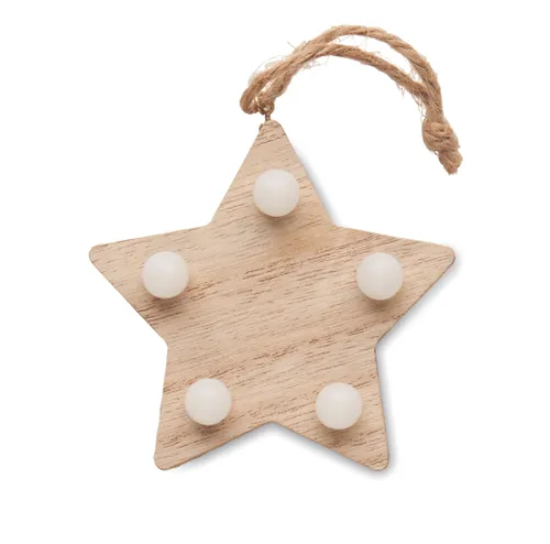 Étoile en bois personnalisée avec lumières - Lalie