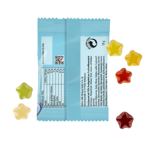 Etoile en gommes de fruits