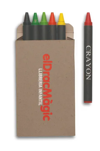 Etui 6 crayons cire personnalisable - Brabo