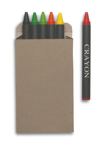 Etui 6 crayons cire personnalisable - Brabo