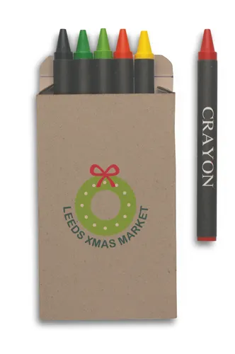 Etui 6 crayons cire personnalisable - Brabo