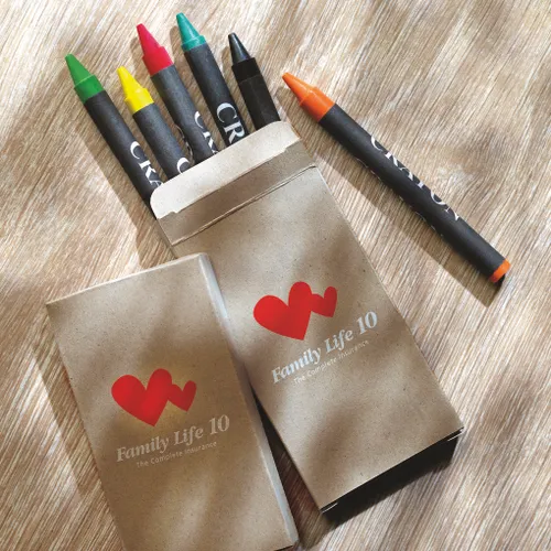 Etui 6 crayons cire personnalisable - Brabo