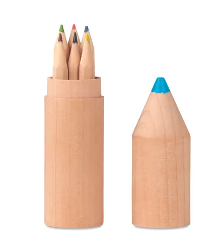 Étui en bois pour 6 crayons personnaliser - Petit Coloret