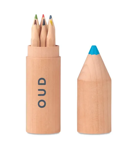 Étui en bois pour 6 crayons personnaliser - Petit Coloret