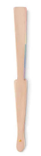 Éventail publicitaire en bois arc-en-ciel - Bowfan