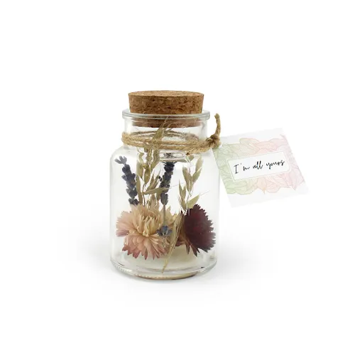 Flacon fleurs séchées