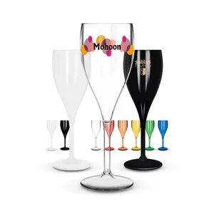 Flûte à champagne en plastique réutilisable tritan 16 cl ras bord personnalisée