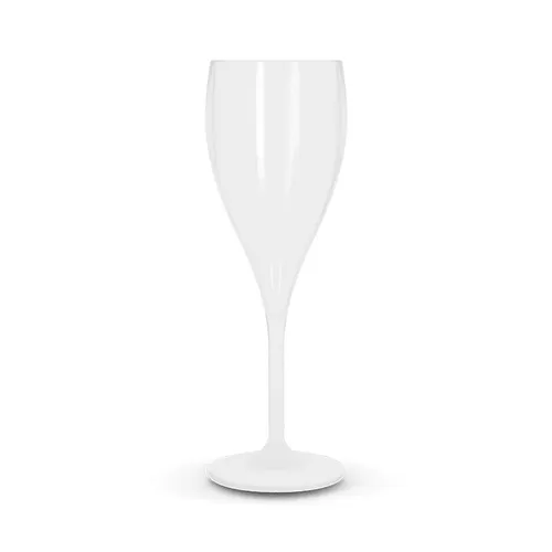 Flûte à champagne en plastique réutilisable tritan 16 cl ras bord personnalisée