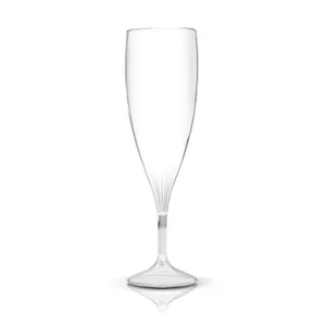 Flute a champagne publicitaire en plastique reutilisable tritan 14 cl ras bord