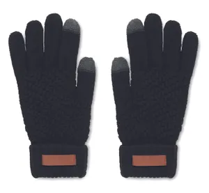 Gants tactiles en RPET personnalisables - Takai | Black
