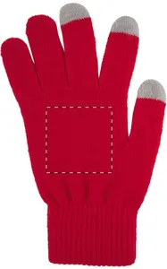 Gants tactiles personnalisés - Tapster | Rouge / Gris