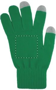 Gants tactiles personnalisés - Tapster | Vert / Gris