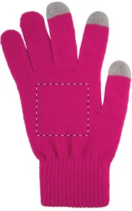 Gants tactiles personnalisés - Tapster | Fuchsia / Gris