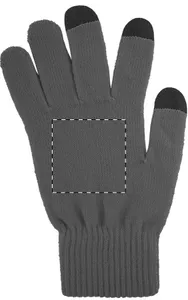 Gants tactiles personnalisés - Tapster | Gris Cendré / Noir