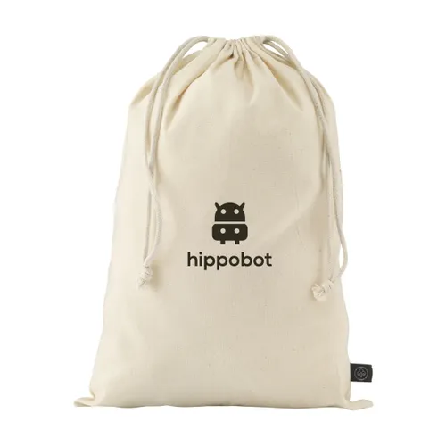 Gift Pouch Naturel Publicitaire GRS Recycled Cotton (150 g/m²) L