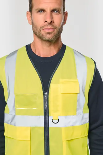 Gilet de sécurité haute visibilité recyclé avec zip unisexe - WK. Designed To Work