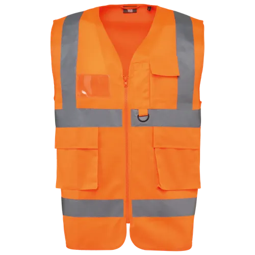 Gilet de sécurité haute visibilité recyclé avec zip unisexe - WK. Designed To Work