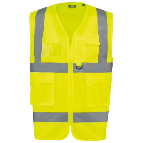 Gilet de sécurité haute visibilité recyclé avec zip unisexe - WK. Designed To Work