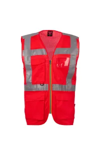 Gilet personnalisé breathable mesh fabric - EXTRA MESH | Rouge fluo