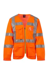 Gilet sans doublure à manches longues - LONG EXO MESH | Orange fluo