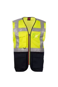 Gilet sans doublure - EXTROVERT MESH | Jaune fluo / Bleu marine
