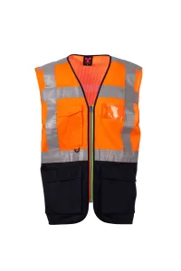 Gilet sans doublure - EXTROVERT MESH | Orange fluo / Bleu marine
