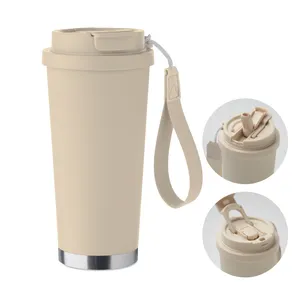 Gobelet double paroi personnalisé 500ml - Topaz Large | Beige