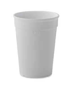 Gobelet en PP recyclé personnalisable 300ml - Awaycup | Blanc