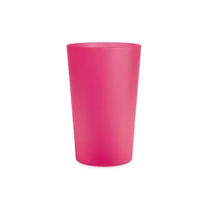 Gobelet plastique réutilisable personnalisé 39 cl ras bord | Rose tr.75