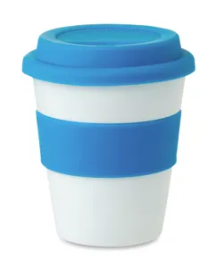 Gobelet PP personnalisable, couvercle en silicone - Astoria | Blue