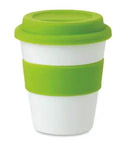 Gobelet PP personnalisable, couvercle en silicone - Astoria | Green
