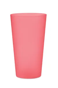 Gobelet réutilisable 500ml personnalisable - Festa Large | Rouge Transparent