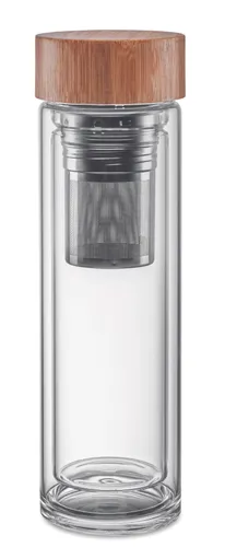 Gourde en verre double paroi 400ml à personnaliser - Batumi Glass