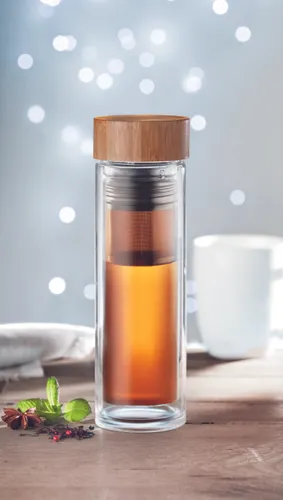 Gourde en verre double paroi 400ml à personnaliser - Batumi Glass