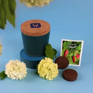 Graines pot bambou couvercle liège