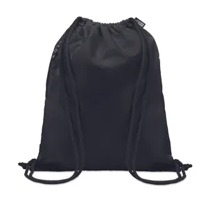 Grand sac à cordon publicitaire 300D RPET - Night | Black