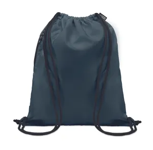 Grand sac à cordon publicitaire 300D RPET - Night | Bleu Marine