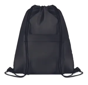 Grand sac cordelette personnalisé - Pocket Shoop | Black