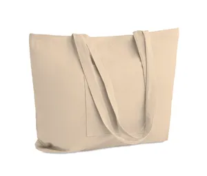 Grand sac shopping en velours - Cordy G | Beige