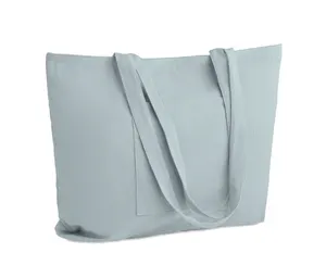 Grand sac shopping en velours - Cordy G | Bleu Bébé