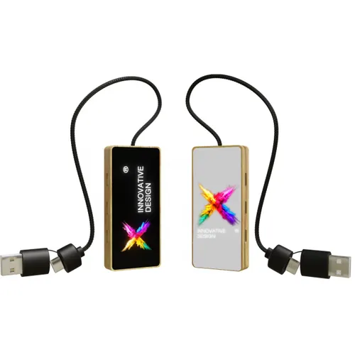 H21 - Hub lumineux 8-en-1 personnalisé en FSC® 100% Bambou