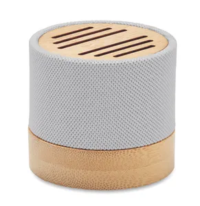 Haut-parleur Bambou RPET Personnalisable - Bool | Blanc