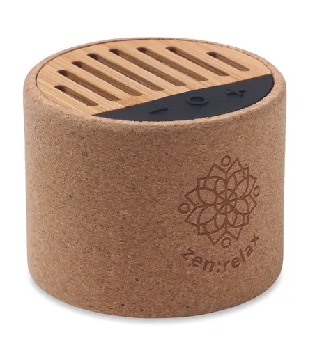 Haut-parleur sans fil liège personnalisable - Round +